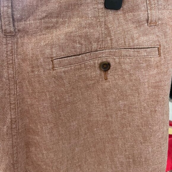 J Crew Mens Flat Front Gramercy Shorts Sz 33 Linen Cotton Lightweight Breathable - Picture 4 of 6